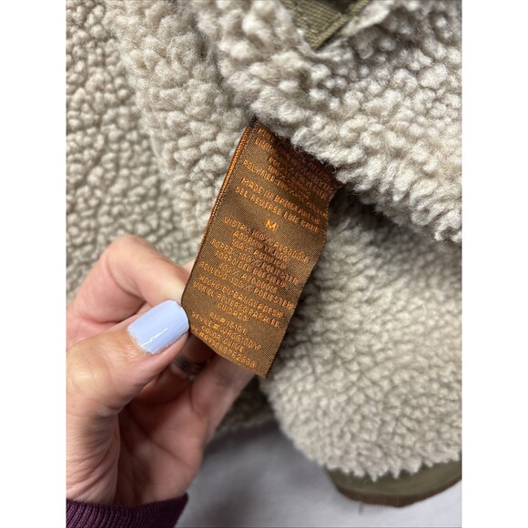 Wrangler Hero Mens Canvas Jacket Coat Medium Sherpa Lined Utility Chore Corduroy - Picture 3 of 6